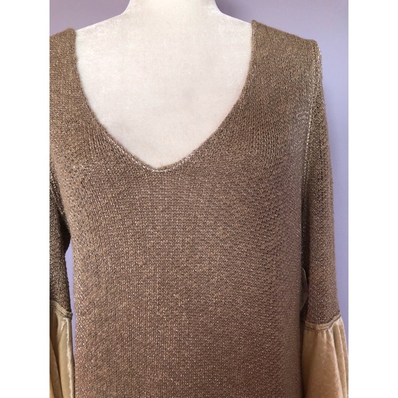Free people celestial metallic bell sleeve sweater - Picture 6 of 7